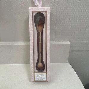 Vince Camuto Luxury Beauty Collection Duo Face Brush, Rose Gold Handle, NIB